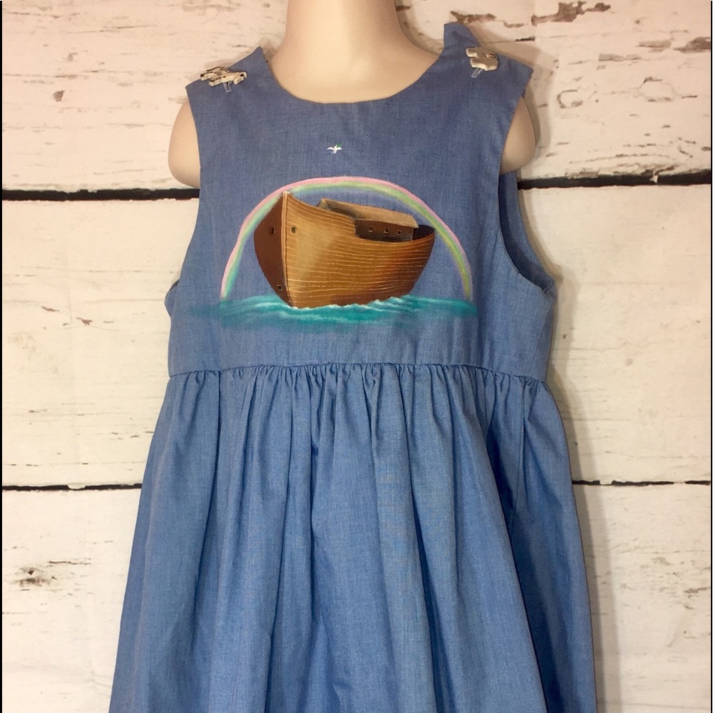 Noah’s ark handmade girl dress